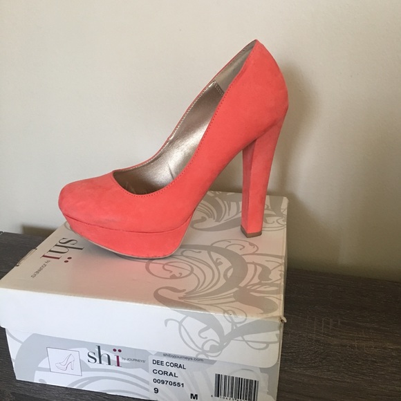 Shi by JOURNEYS Shoes - Coral heels Shi by JOURNEYS Shoes - Coral heels